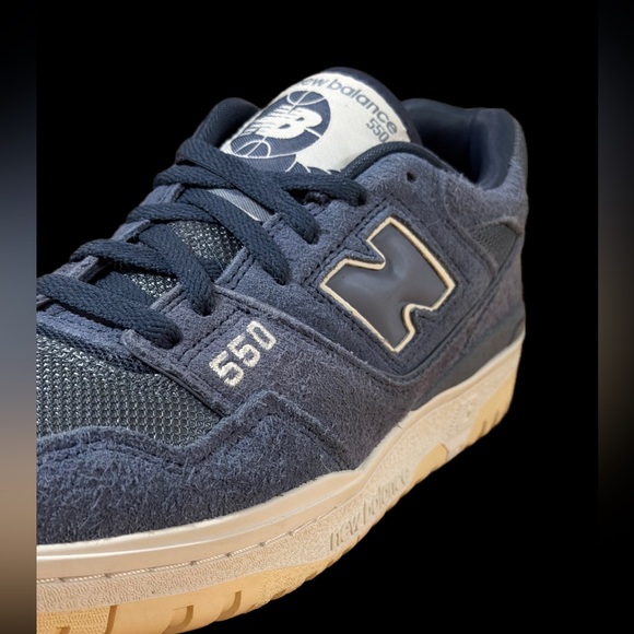 New Balance 550 Navy Blue Suede & Mesh Sneakers Men’s Size 10.5 EUC 1X main image 11